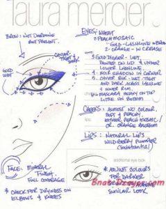 face chart maquillage laura mercier